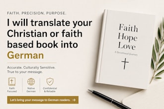 translate your christian or faith based book into german