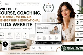build course coaching tutoring webinar membership educational tilda website