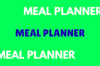 do your meal planning