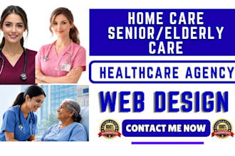 design home care, senior care, elderly care and healthcare agency website