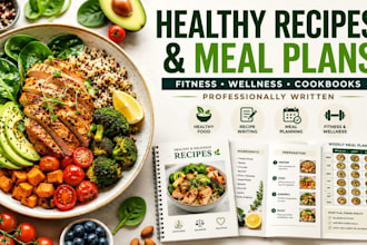 create healthy recipes and meal plans for your fitness cookbook