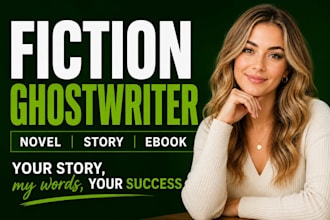 do fiction ghostwriting as story, novel or ebook ghostwriter