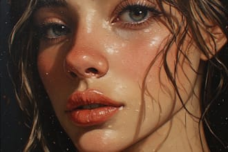 paint portraits into an oil painting on expressive portraits