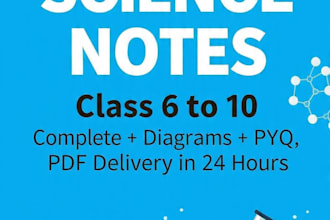 write ncert science notes for class 6 to 10