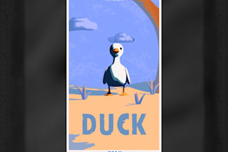 make a custom poster design fot you