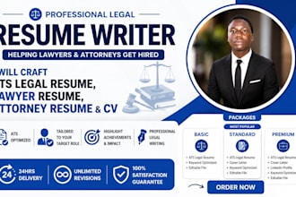 craft an ats legal, lawyer, attorney resume and CV