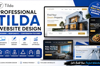 design real estate agency consultant restaurant plumbing hotel tilda website