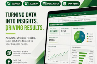 do advanced excel formulas, vlookup, and merge data