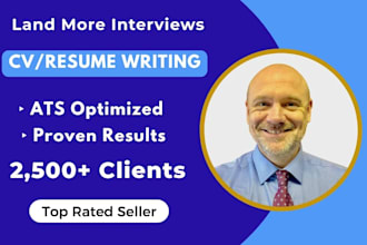 write your professional ats resume, CV and linkedin
