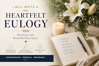 write a heartfelt and personalized eulogy