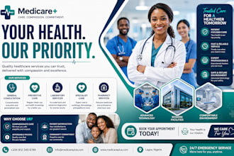design a professional medical, healthcare, hospital, or clinic flyer