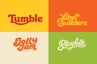 design playful custom font hand lettering typography modern minimal  logo