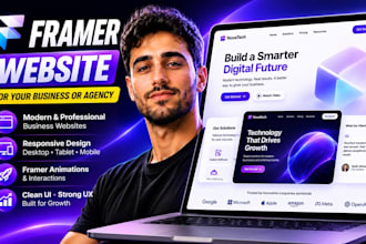 design a modern framer website for your business or agency