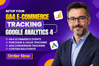 setup google analytics 4, ga4 ecommerce tracking and tag manager