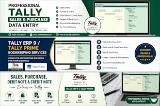 do tally sales and purchase entries professionally