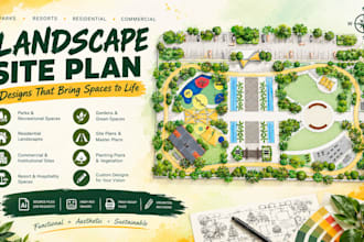 make an autocad master plan for your park, resort or lodge