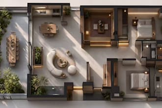 draw professional 2d cad floor plan, house layout and architectural space