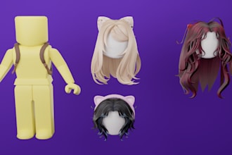 create custom roblox ugc accessories, hair and layered clothing