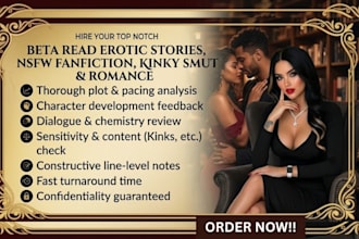 beta read erotic story, nsfw fanfiction kinky smut romance fantasy beta reader