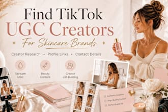 find tiktok ugc creators for you skincare brand