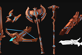 design custom game props and environment concepts