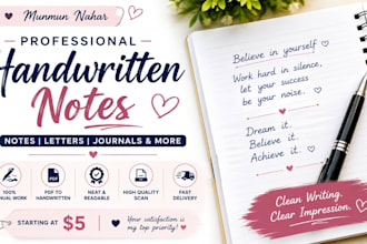 write neat handwritten notes