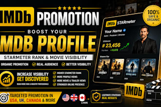 imdb promotion, improve imdb profile starmeter rank movie trailer imdb promotion