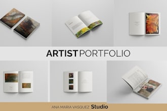 design an artist portfolio, exhibition catalog or art book