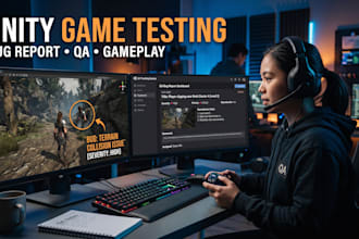 do unity game testing, bug report and gameplay QA