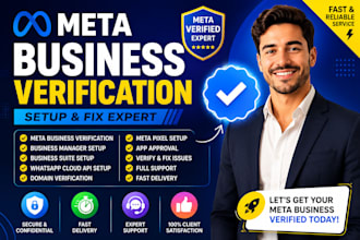help you get meta business verification, whatsapp api setup and green tick badge