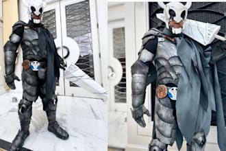 create custom eva foam cosplay armor, wearable helmet, props and template