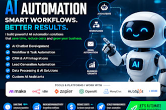 build ai automation workflows, chatbots, and smart business solution