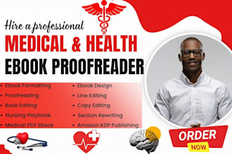 do medical ebook proofreading and health book editing