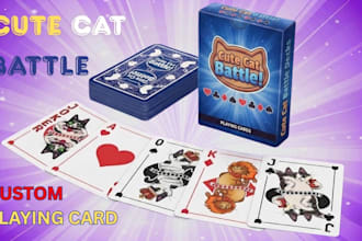 design custom playing cards poker deck blackjack tcg card game art playing card