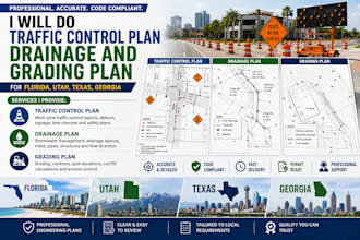 do traffic control plan drainage and grading plan for florida utah texas georgia