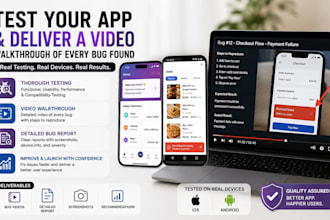 test your app and deliver a video walkthrough of every bug found