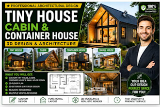design tiny house cabin container house and small house 3d architectural in fl