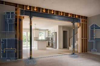 design a residential load bearing wall removal and beam