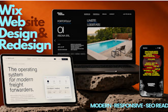 design a professional modern wix website for your brand or business
