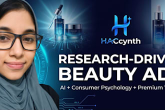create research driven ads for beauty and skincare brands