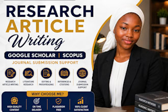 write and prepare research articles for scopus  and google scholar