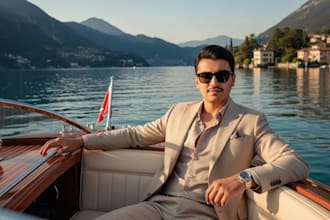 create a custom professional ai  photoshoot in viral style
