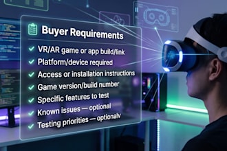 do VR ar game testing, game QA and bug report