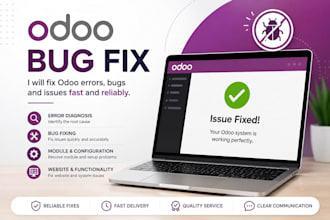 fix odoo bugs, errors and technical issues odoo developer redesign odoo website