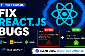 fix react javascript and node js bugs