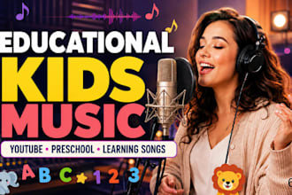 produce viral youtube background educational songs for kids preschool learning