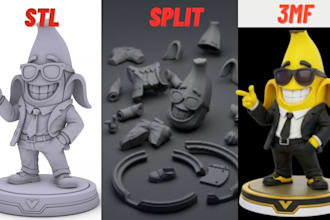 convert stl to 3mf fix slice split multicolor ams bambu studio for 3d printing
