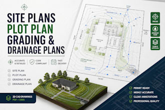 draw site plans, plot plan, grading and drainage plans