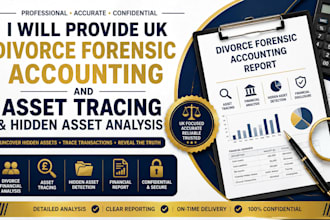 provide UK divorce forensic accounting, asset tracing and hidden asset analysis