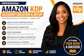 create and setup your amazon KDP account professionally